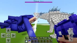 NEW Shin Sonic vs Monsterverse SHIMO Mod ADDON UPDATE in MINECRAFT PE