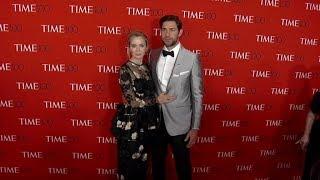 Emily Blunt and John Krasinski on the red carpet for the 2018 Time 100 Gala in New York City