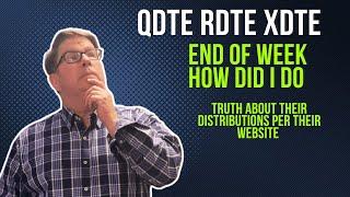 R,Q,XDTE:  How did I do and how does their distributions work?