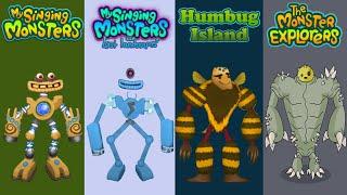 My Singing Monsters Vs Lost Landscapes Vs Humbug Island Vs Monster Exolorers | Redesign Comparisons