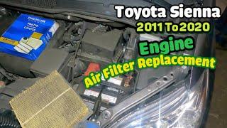 How to replace Engine air filter on 2011 to 2020 Toyota Sienna