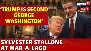 LIVE Sylvester Stallone Hails Donald Trump As The Second George Washington At Mar-A-Lago | N18G