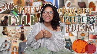 90+ FREE crochet fall pattern ideas