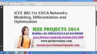 IEEE 802 11e EDCA Networks Modeling, Differentiation and Optimization