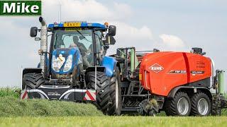 2020 | Pressing / Collecting Bales | New Holland T6050 with Kuhn FBP 3135 | Jan van Norel.