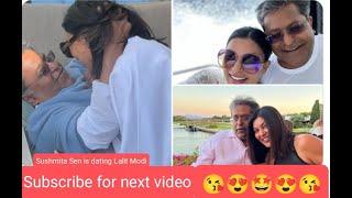 Sushmita Sen flaunting her engagement ring in pics with boyfrnd Lalit Modi  #trending #viral #new