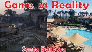 Game vs Reality Side by Side Santa Barbara - THE LAST OF US 2