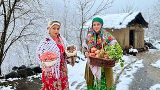 IRAN! Walnut Meatball Stew Called Fesenjoon Cooked in Village Kitchen