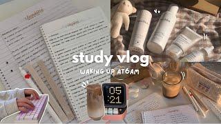 Study vlog  6am morning routine, getting back on track, sunsets, lots of coffee, ft. Scrintal