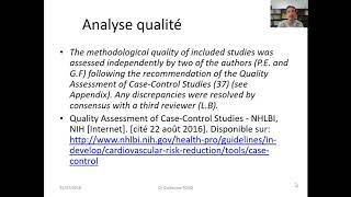 Dr Guillaume Fond - 3 - revue systématique - L'analyse qualité
