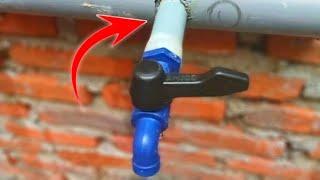 A plumber's trick, how to install a faucet directly on a pipe, without plumbing tools.