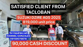 Satisfied client from tacloban for NEW SUZUKI DZIRE AGS 2025 MODEL WITH MORE FREEBIES AND DISCOUNT.