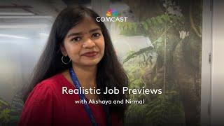 Realistic job previews in the Comcast India Engineering Center 