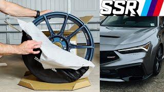 SSR GTX01 Gunmetal Blue Wheels Unboxing - New Integra Type S Wheels