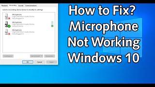 How to Fix Microphone not working on windows 10