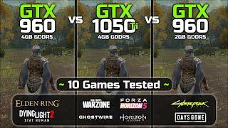 GTX 960 4GB vs GTX 1050 Ti vs GTX 960 2GB | 10 Games Tested