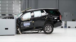 2023 Chevrolet Tahoe driver-side small overlap IIHS crash test