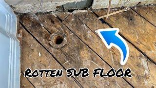 ROTTEN SUBFLOOR - TOILET NEARLY FELL THROUGH