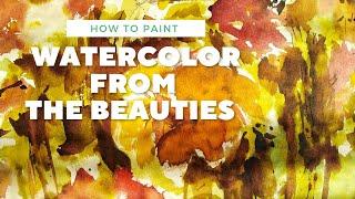 How to paint watercolor from the flowers