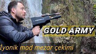 Gold army biyonik, iyonik, Alantarama Yüksek performans harika bir cihazla kaya mezarı çekimi canlı