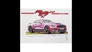 @datrubystang FORD MUSTANG DRAWING