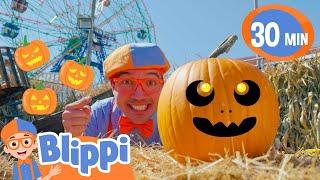  Blippi’s Wild Pumpkin Halloween Rollercoaster Ride!  | Halloween Fun & Learning for Kids