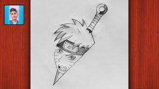 Easy to draw/how to draw kakashi in Kunai/ stepbystep#anime