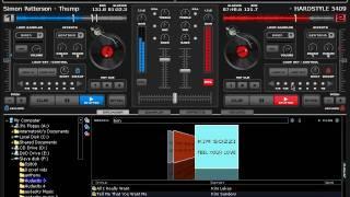 TC Just  Messin how to Virtual DJ 6am Mash Mix Simon, Kim N Hardstyle Psy-Trance all in one