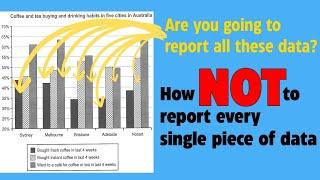 how *NOT* to report every single piece of data in an ielts task 1 bar graph