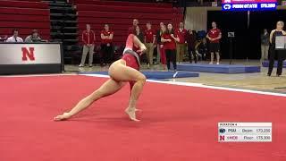 Taylor Houchin Floor Exercise 2020 Nebraska vs Penn State