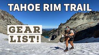 Tahoe Rim Trail Ultralight Gear List IN 5 MINUTES!