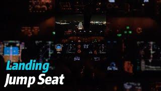 Night jump seat landing in Brussels (BRU) Airport