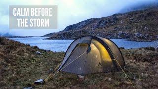 Solo Camping in the Mountains with Heavy Rain and Wind - Storm Testing the Nortent Ly 1