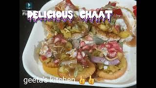 DELICIOUS   BISCUIT CHAAT IN JUST 5 MINUTES  /  SUPER TASTY/ geeta's kitchen #food #cookingchannel