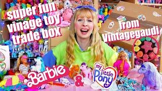 Toy trade box from @vintagegaudi  - 80s & 90s Barbie and Barbie fashions and My Little Pony