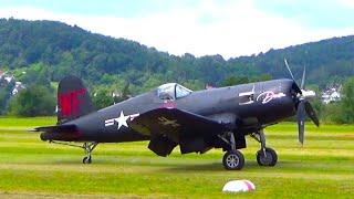 F4U CORSAIR Landing On Grass Arrival at Gelnhausen Flugplatzkerb 2024