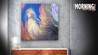 "Copper Sunrise" Ring Pour Acrylic Pouring Fluid Art Tutorial Beginners and Beyond