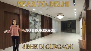 NO BROKERAGE | Luxury 4 BHK Builder Floor Near to Delhi & Huda City Centre Metro | Floor in Gurgaon