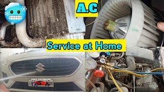 Car Ac Service At Home | Car Ac Cooling System Clean And Service Step by | Increase Car Ac Cooling