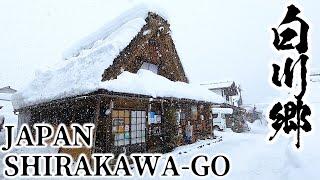 Heavy Snowfall in a Japanese Traditional Village, Shirakawa-go, World Heritage Site