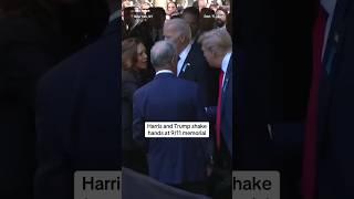 Harris and Trump shake hands at 9/11 memorial