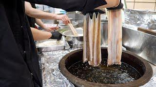 Popular Japanese Tempura Rice Bowl in Korea, Sold 300 Bowls a Day - Korean Street Food