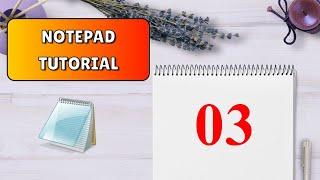 Introducing File Tab (Page Setup, Print...) Part-2 | Notepad Tutorial - 03