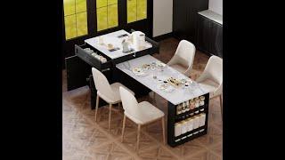 82 7 inch Kitchen Island with Extendable Dining Table