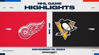 NHL Highlights | Red Wings vs. Penguins - November 13, 2024