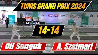 Tunis Grand Prix 2024: Oh Sanguk KOR vs Andras Szatmari HUN - Men's Sabre Individual Ends 15-14!