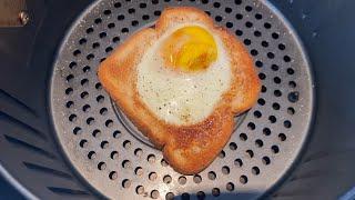 Air Fryer Egg Toast!  Like an egg? Like a toast? Make an egg toast! Air fryer breakfast in minutes!