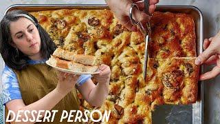 Claire Saffitz Makes Soft & Crispy Focaccia | Dessert Person