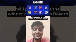 Most unpredictable UCL quarter final Draw reaction!!! #shorts #football