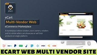 How to make ecart app website || eCart Web - Multi Vendor eCommerce Php script free download